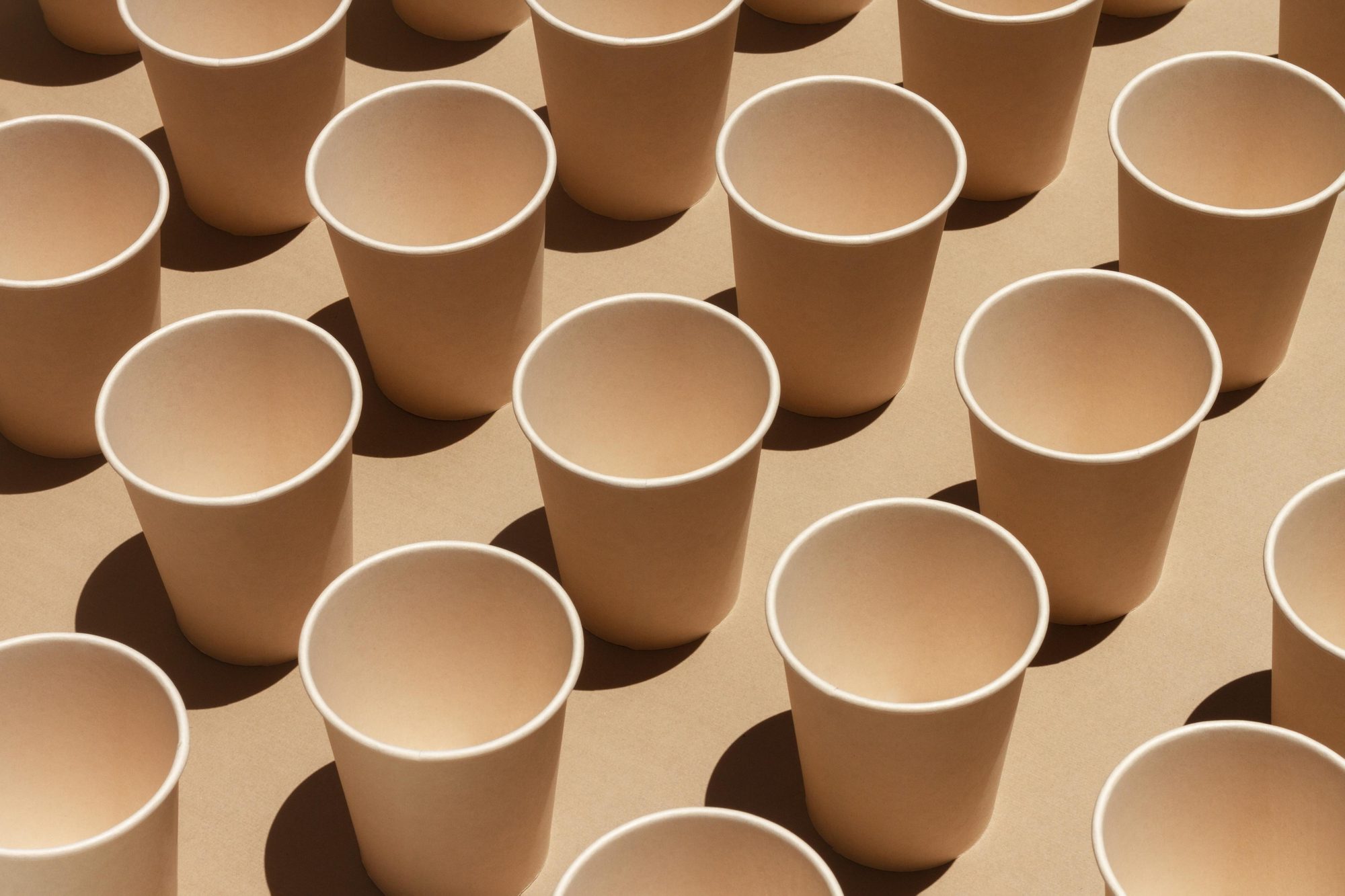 Vasos Caramel en alto ángulo